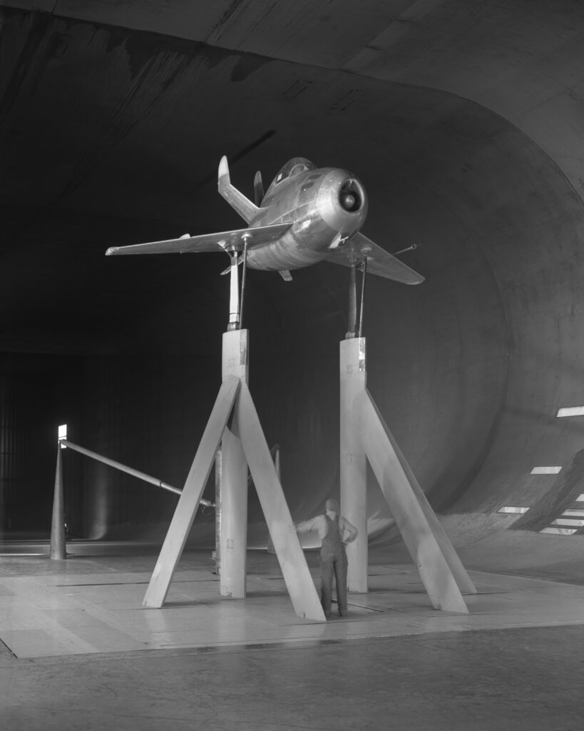 McDonnell XP-85 při zkouškách v Ames Research Center.